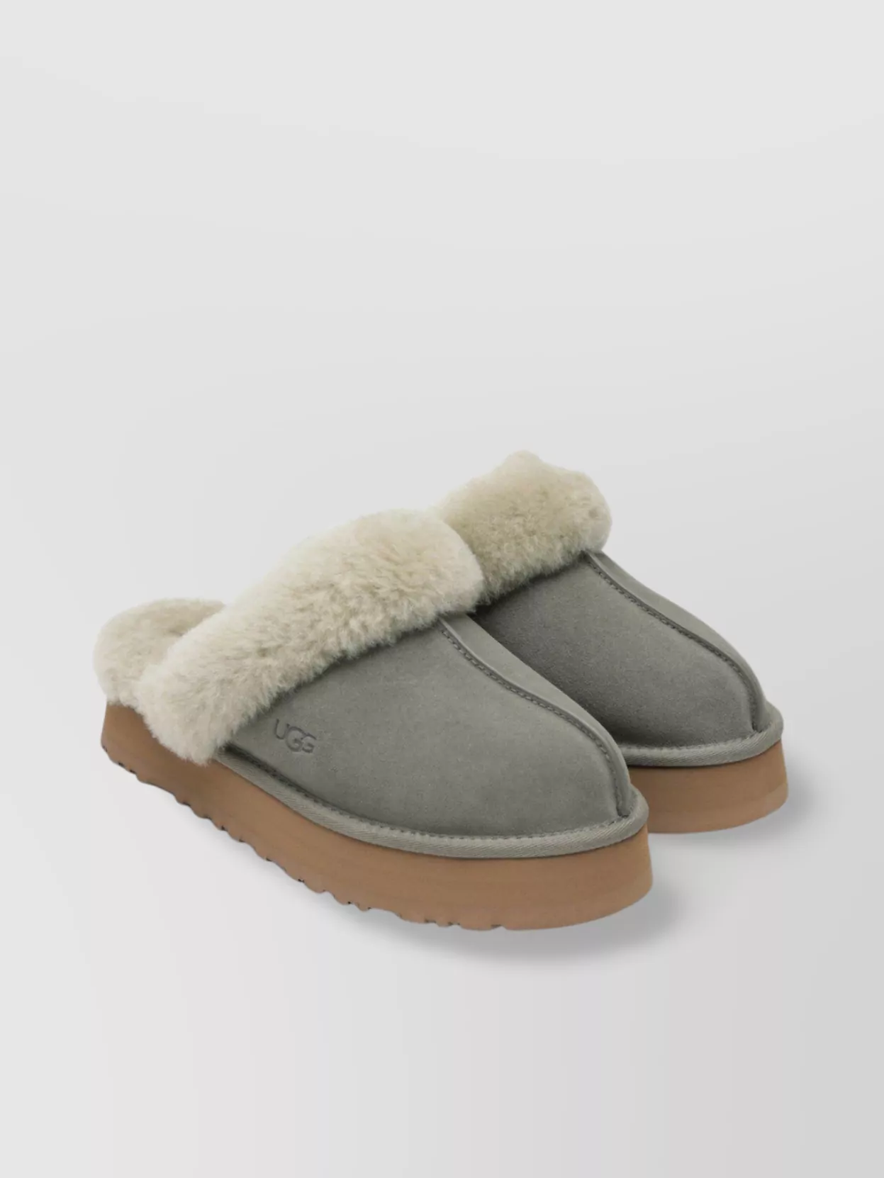 Ugg Lace-Up Leather Slip-Ons Rubber Sole
