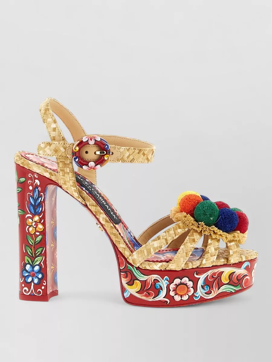 Dolce&Gabbana Embroidered Platform Sandals