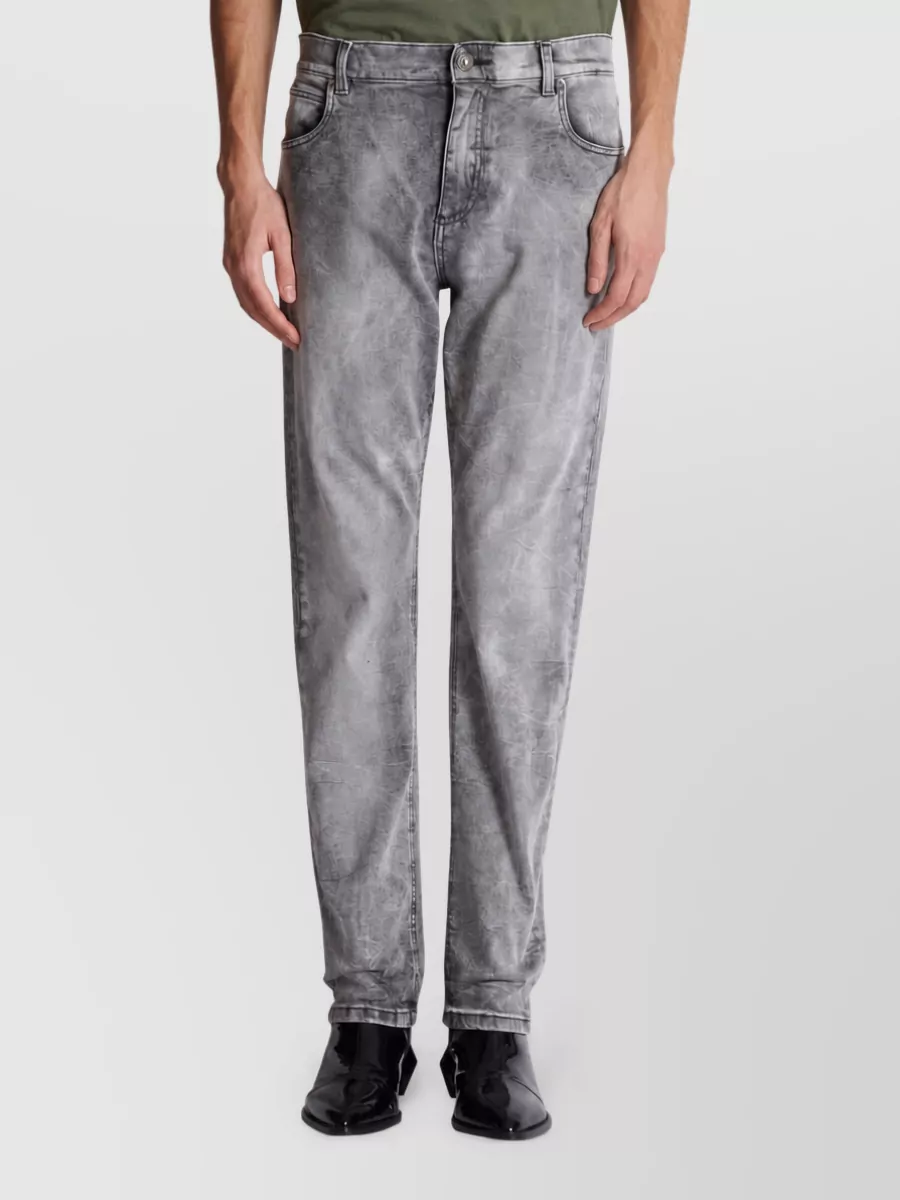 Balmain Denim Regular-Fit Straight-Leg Jeans