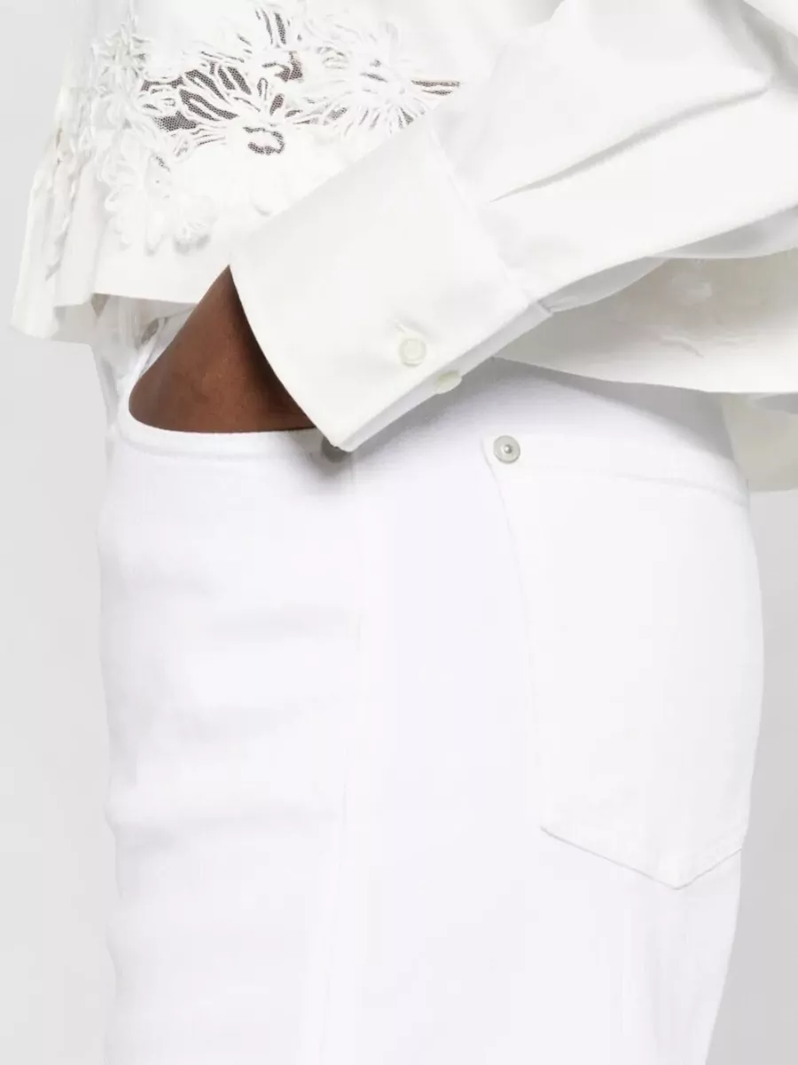 7 For All Mankind Soleil Straight Leg Jeans Buttoned Cuffs