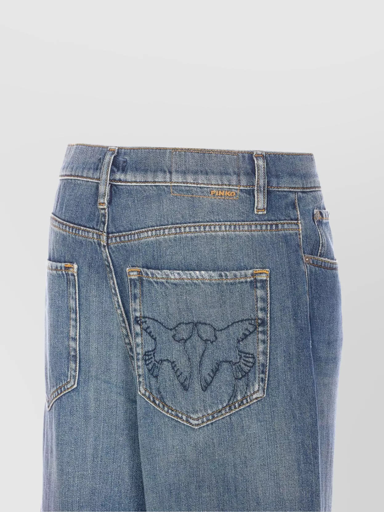 Pinko Five-Pocket Trousers Featuring Embroidered Detail