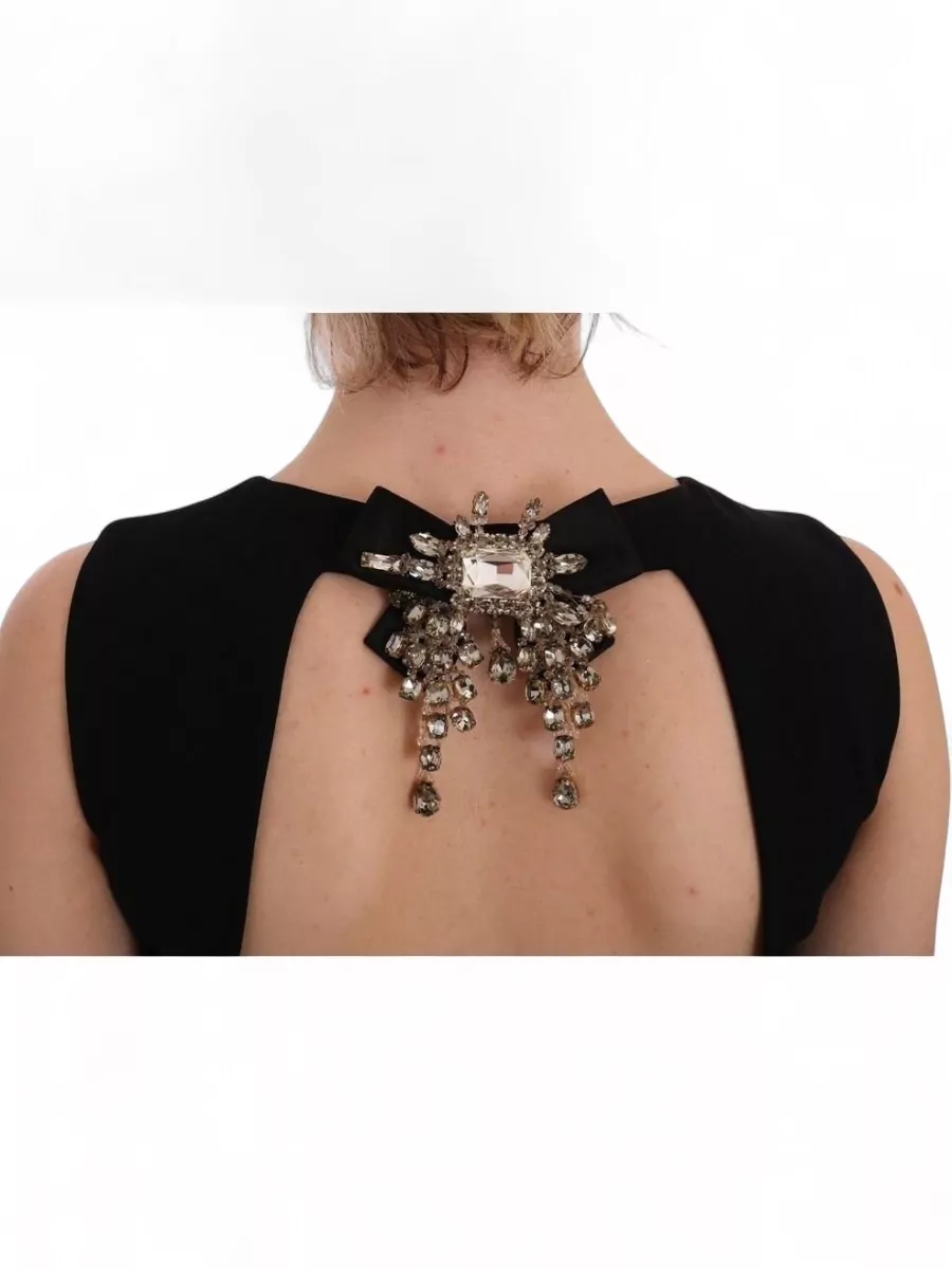 Dolce&Gabbana Crystal-Embellished Sleeveless Midi Dress