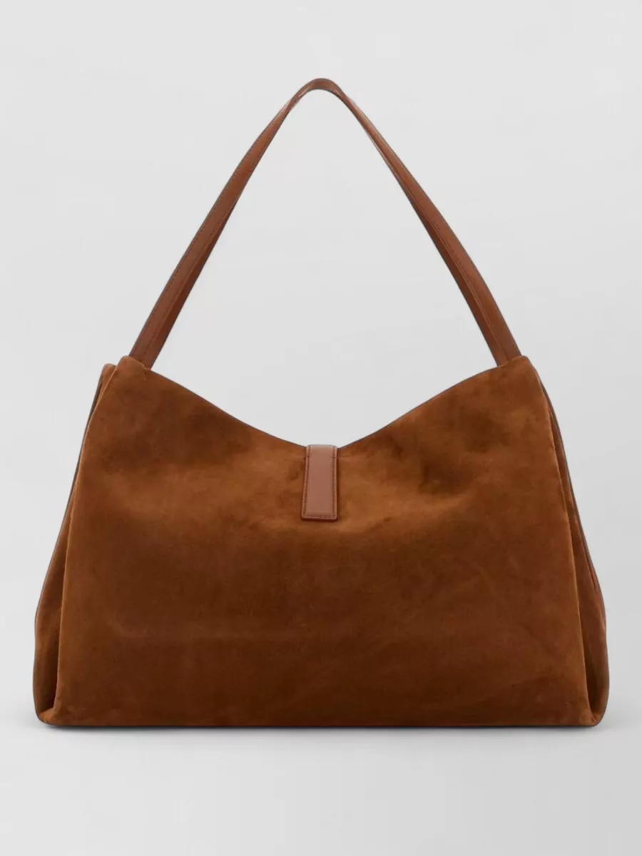 Ferragamo Medium Leather Shoulder Bag Suede Finish