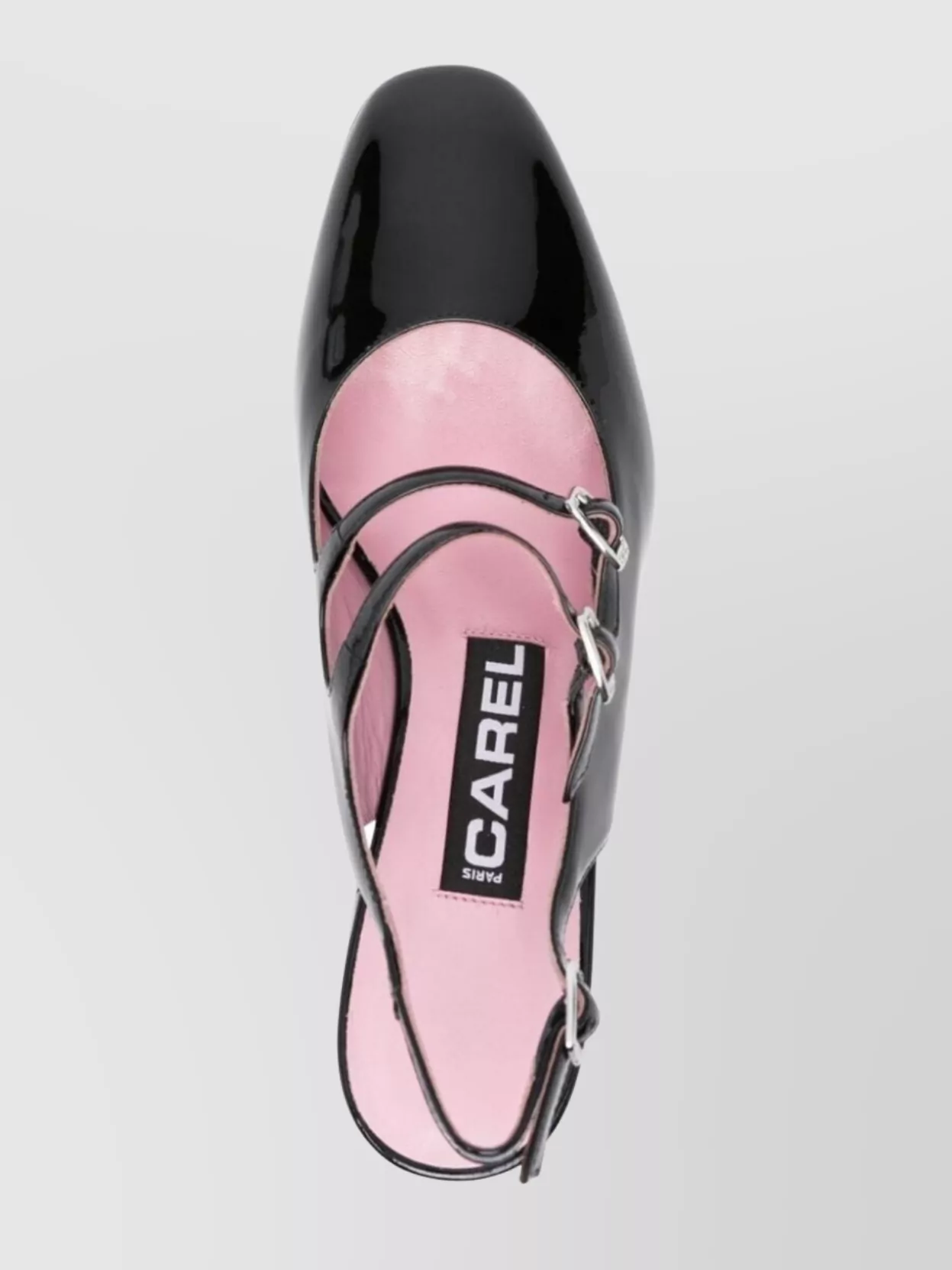 Carel Paris Banana Patent Leather Slingback Pumps In Black