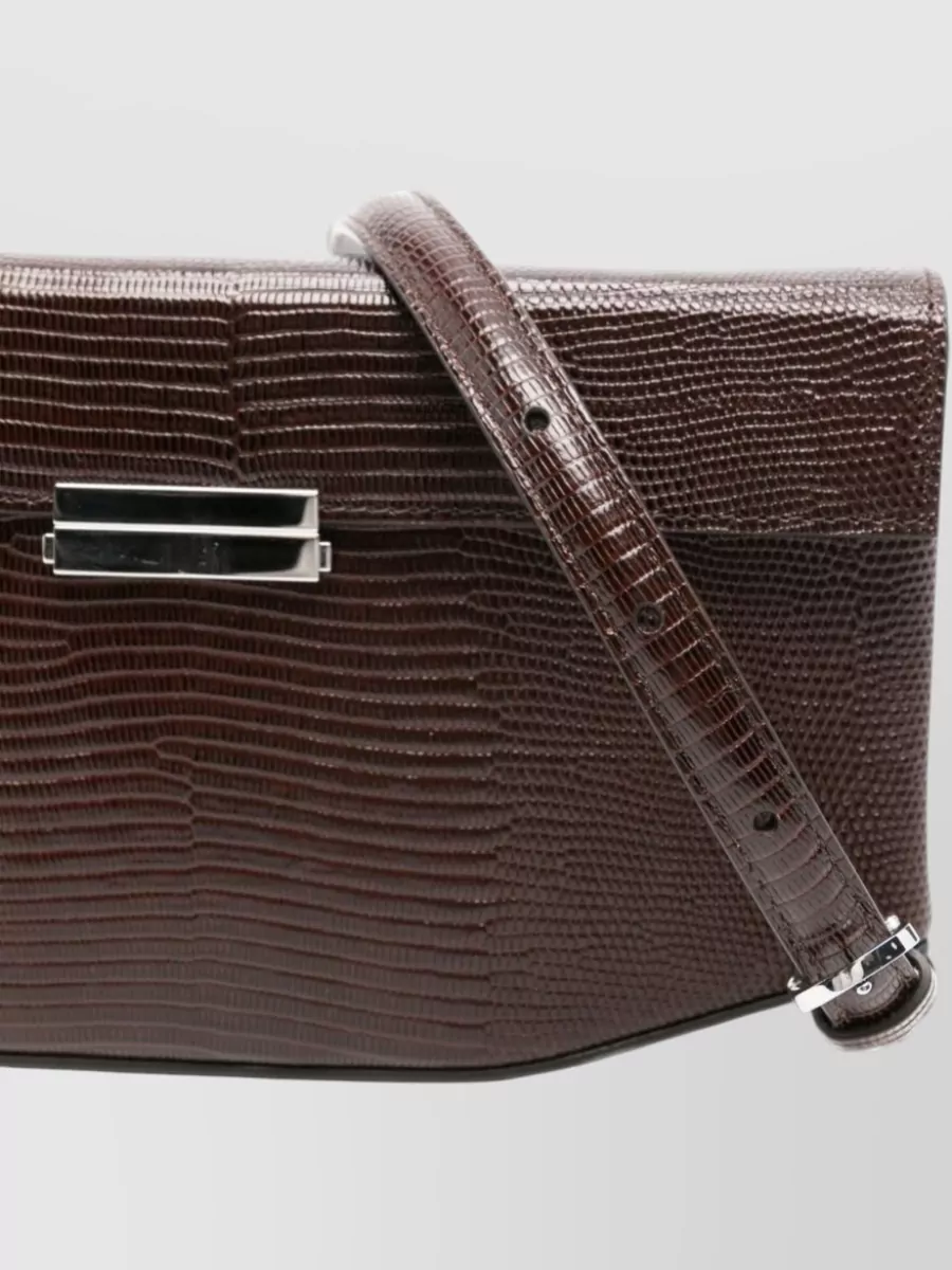 Totême Leather Textured Clutch Bag
