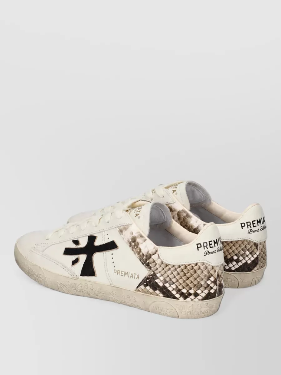 Premiata Leather Lace-Up Sneakers