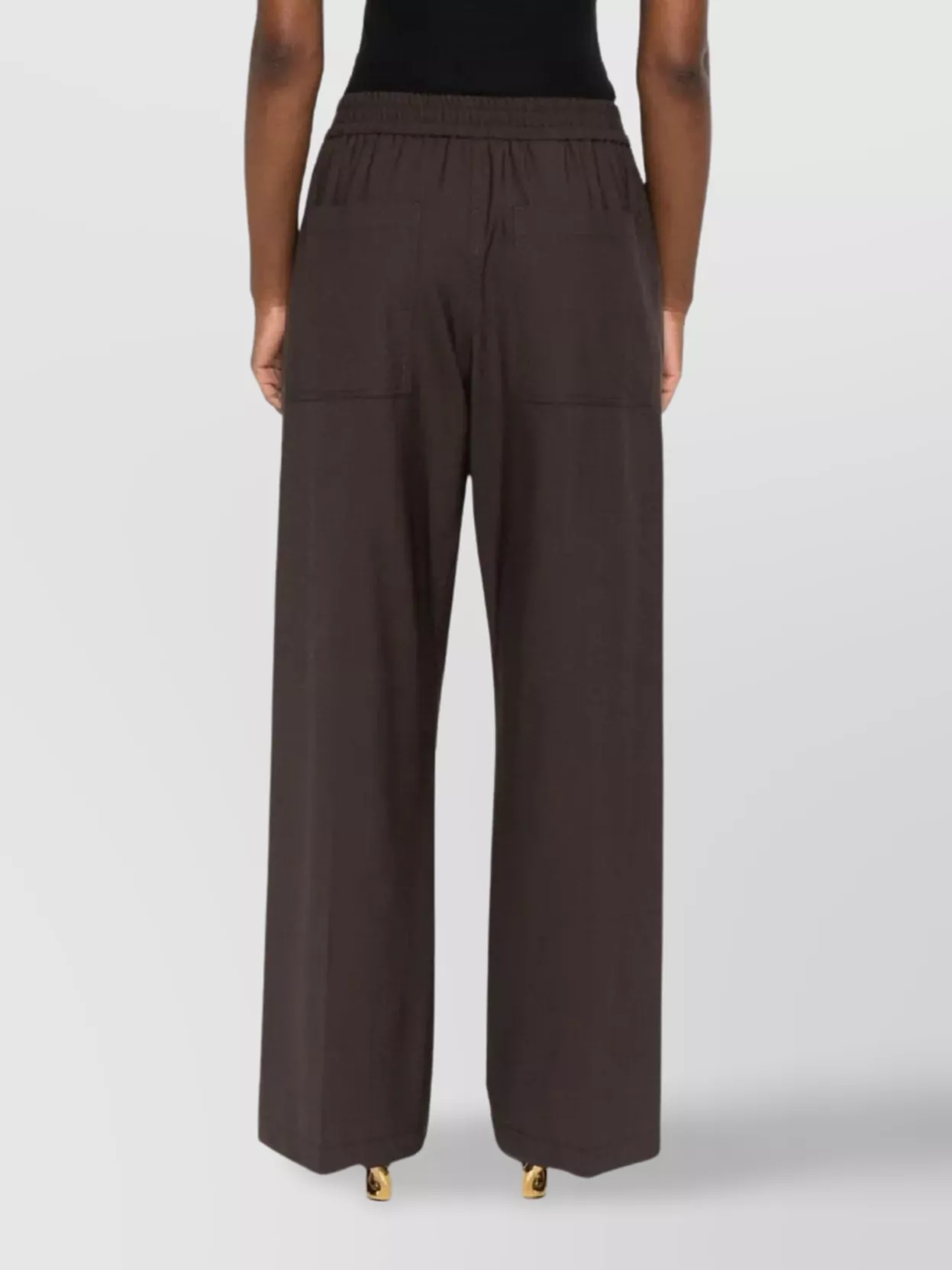 Brunello Cucinelli Wide Leg Trousers Elastic Waistband