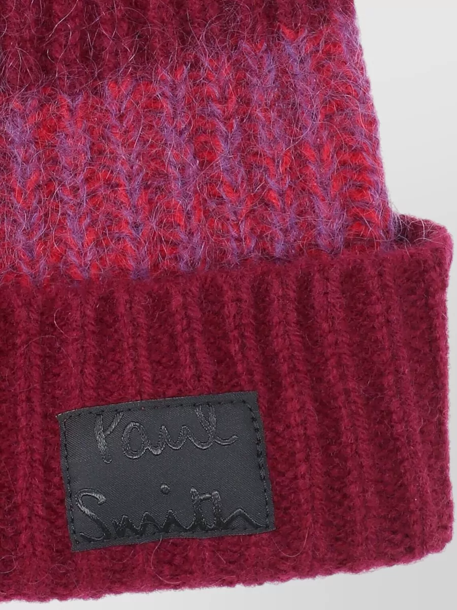 Paul Smith Casual Hat Ribbed Cuff Striped Pattern