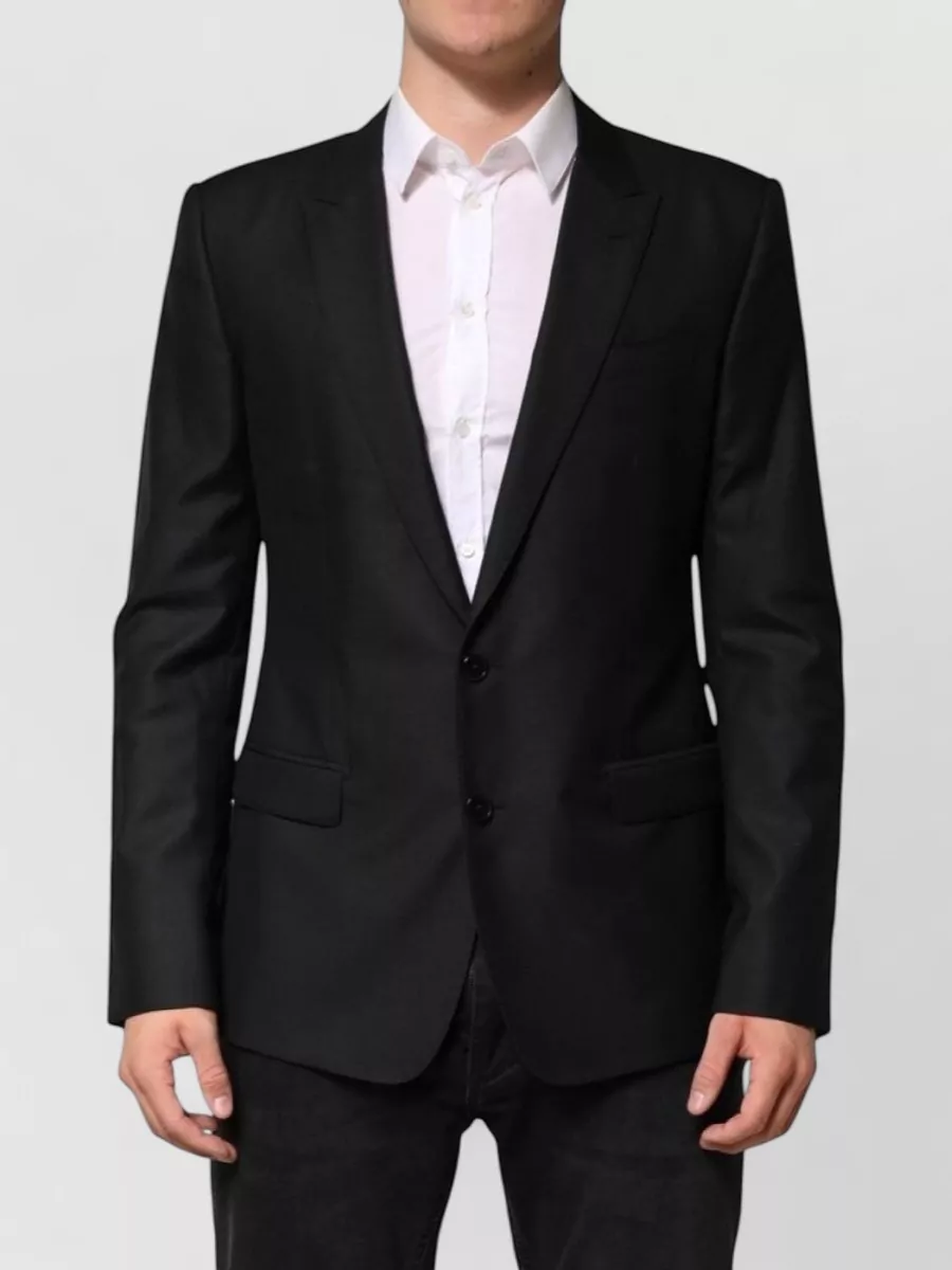 Dolce&Gabbana wool silk slim-fit single-breasted suit jacket