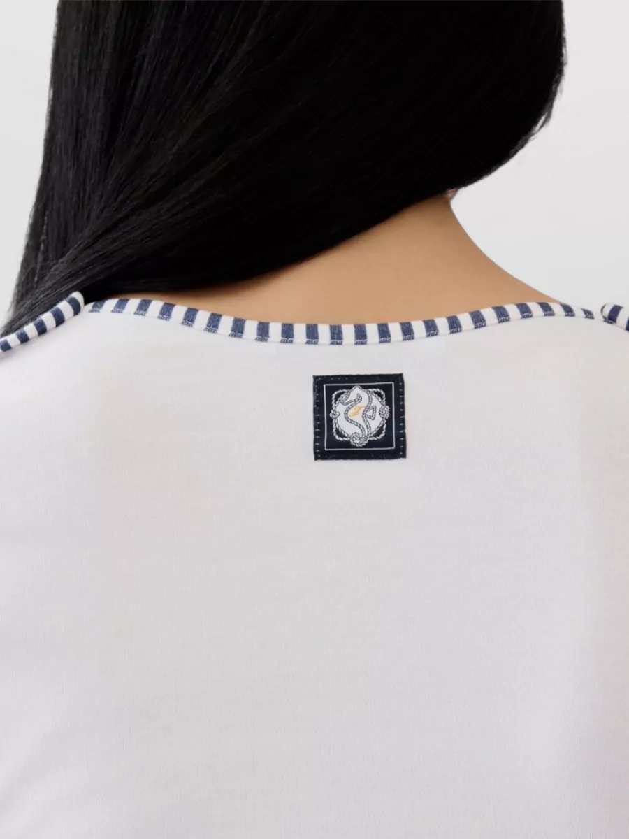 Jacquemus Spiral Cotton Jersey Scoop Neck Top