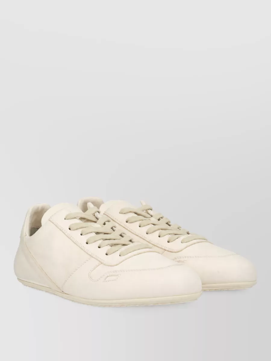 Rick Owens Leather Lace-Up Sneakers