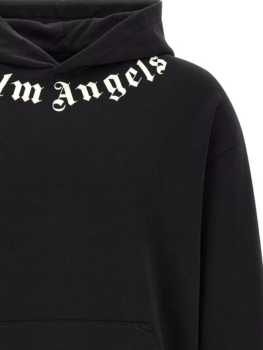 Palm Angels Logo-Print Cotton Hoodie