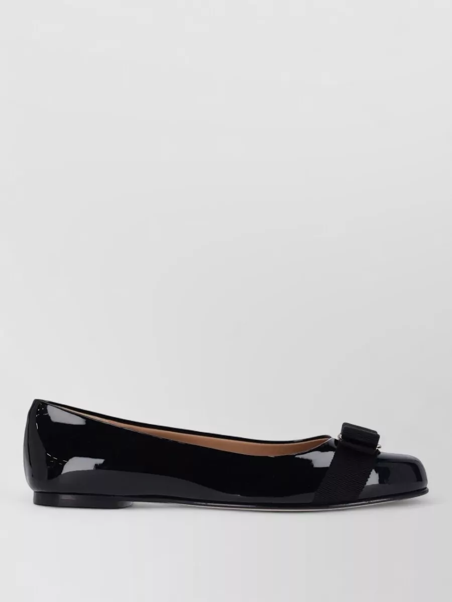 Ferragamo Ballerina Shoes With Round Toe And Bow