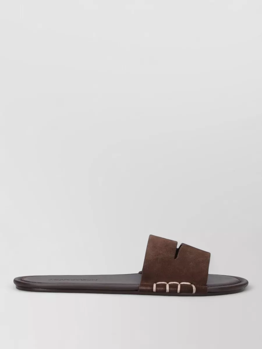 Jw Anderson Mules Ballet Style Suede Upper Open Toe