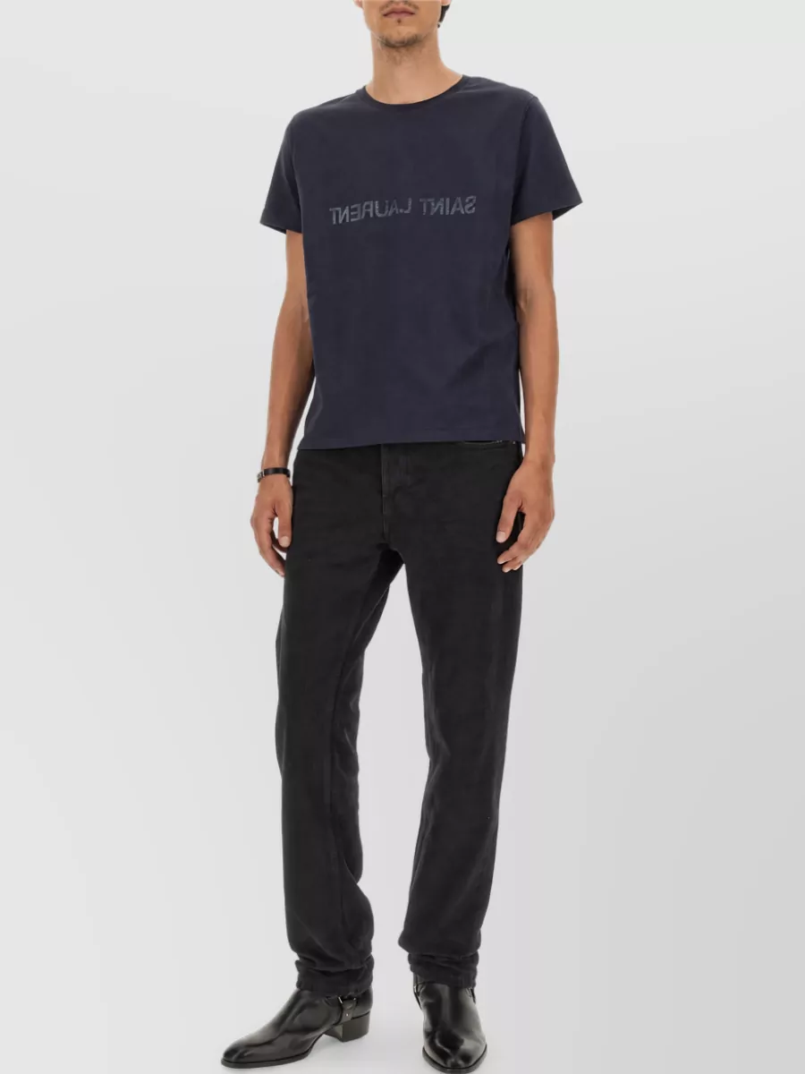Saint Laurent Cotton Logo-Print T-Shirt