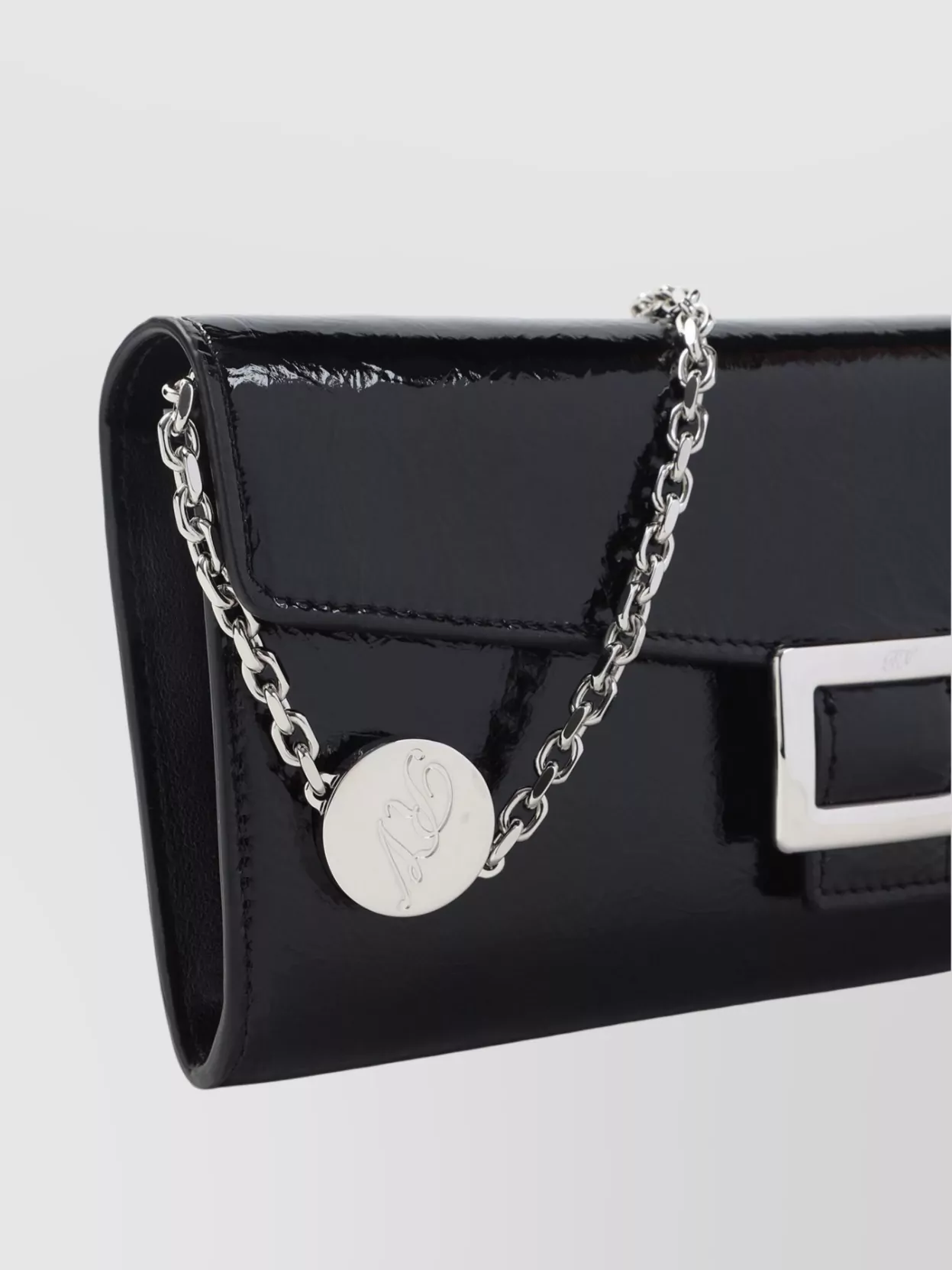 Roger Vivier Clutch Rectangular Shape Chain Attachable
