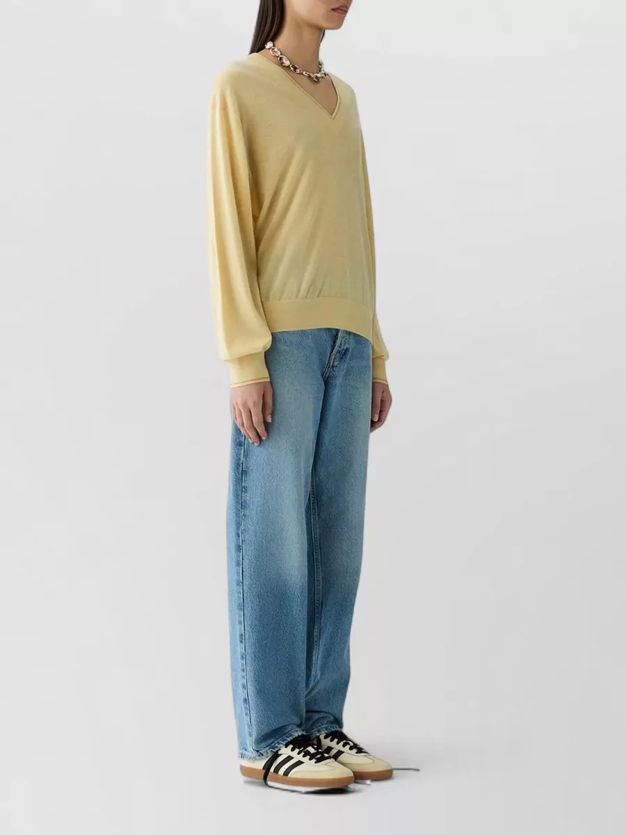 Guest In Residence Cashmere Fine-Knit V-Neck Top