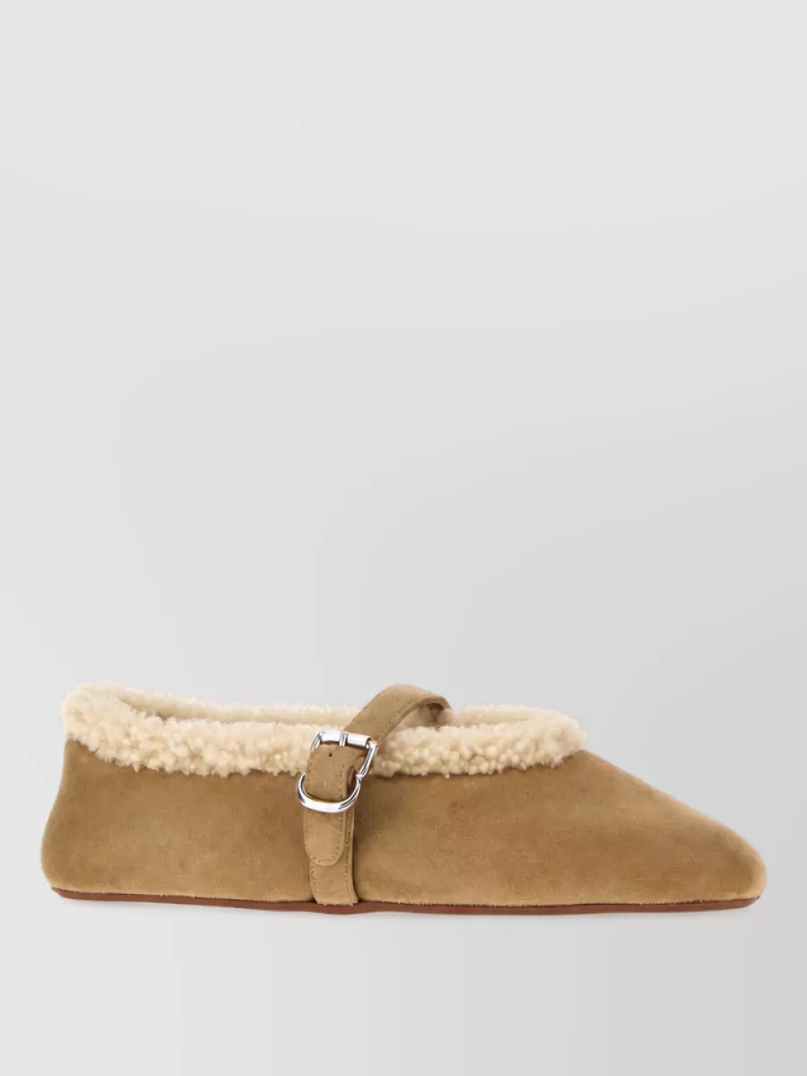 Alaïa suede leather ballerina slippers
