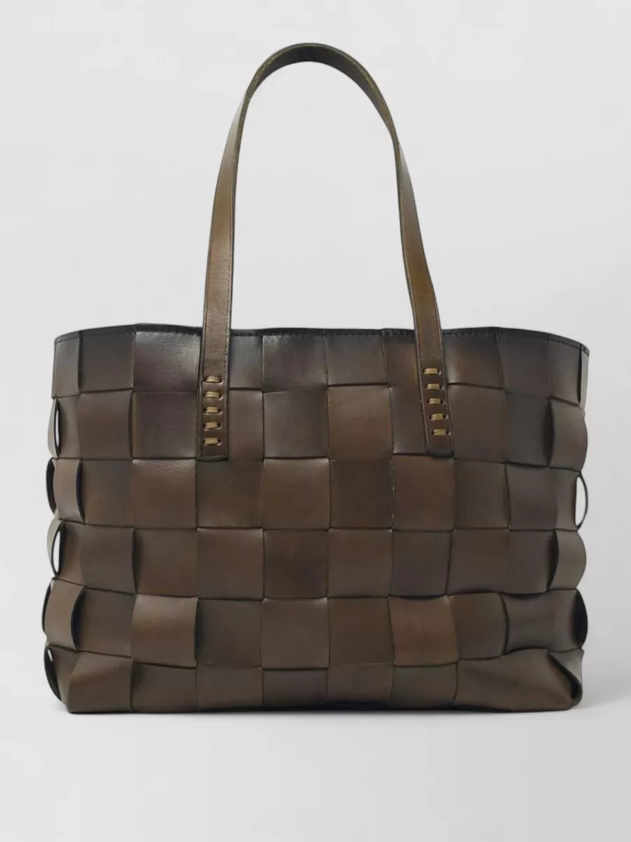 Dragon Diffusion Japan Tote Leather Bag Woven Design