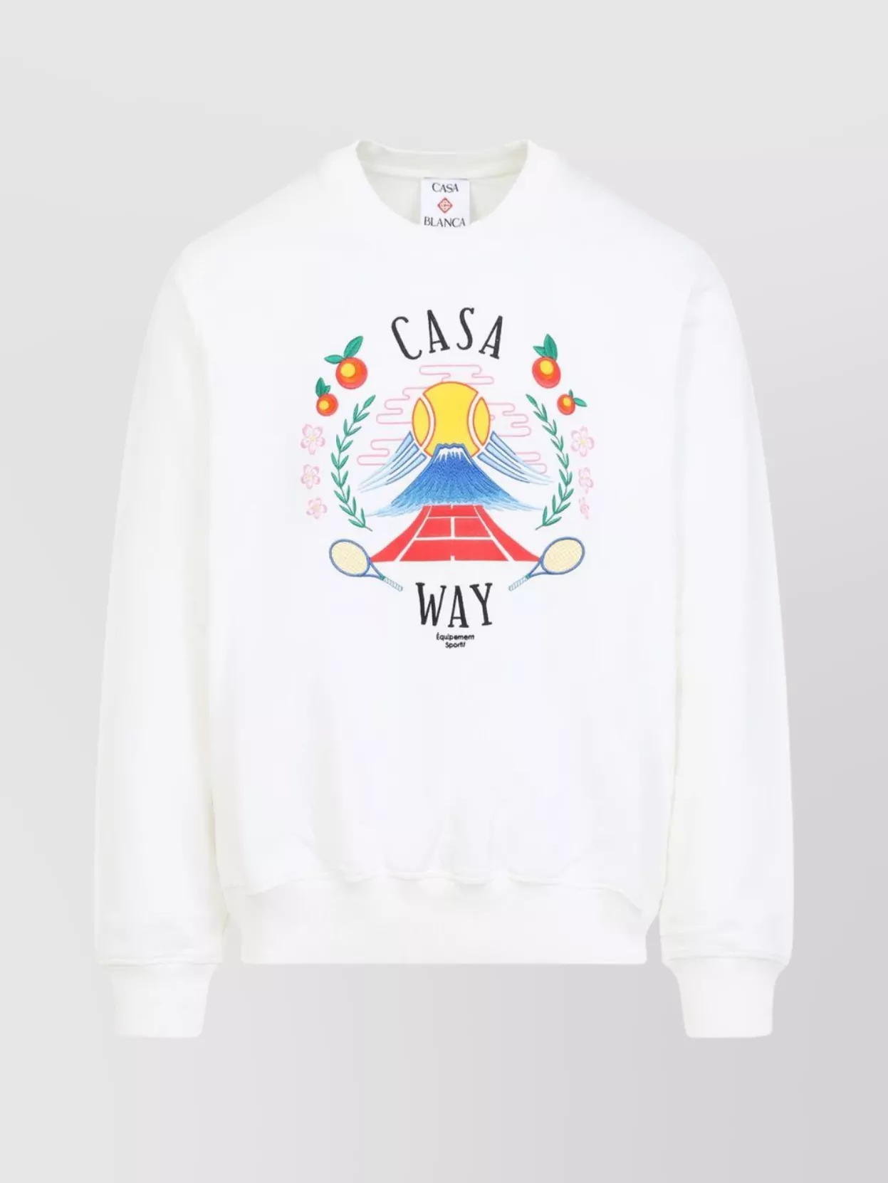 Casablanca Cotton Crew Neck Sweatshirt With Graphic Print