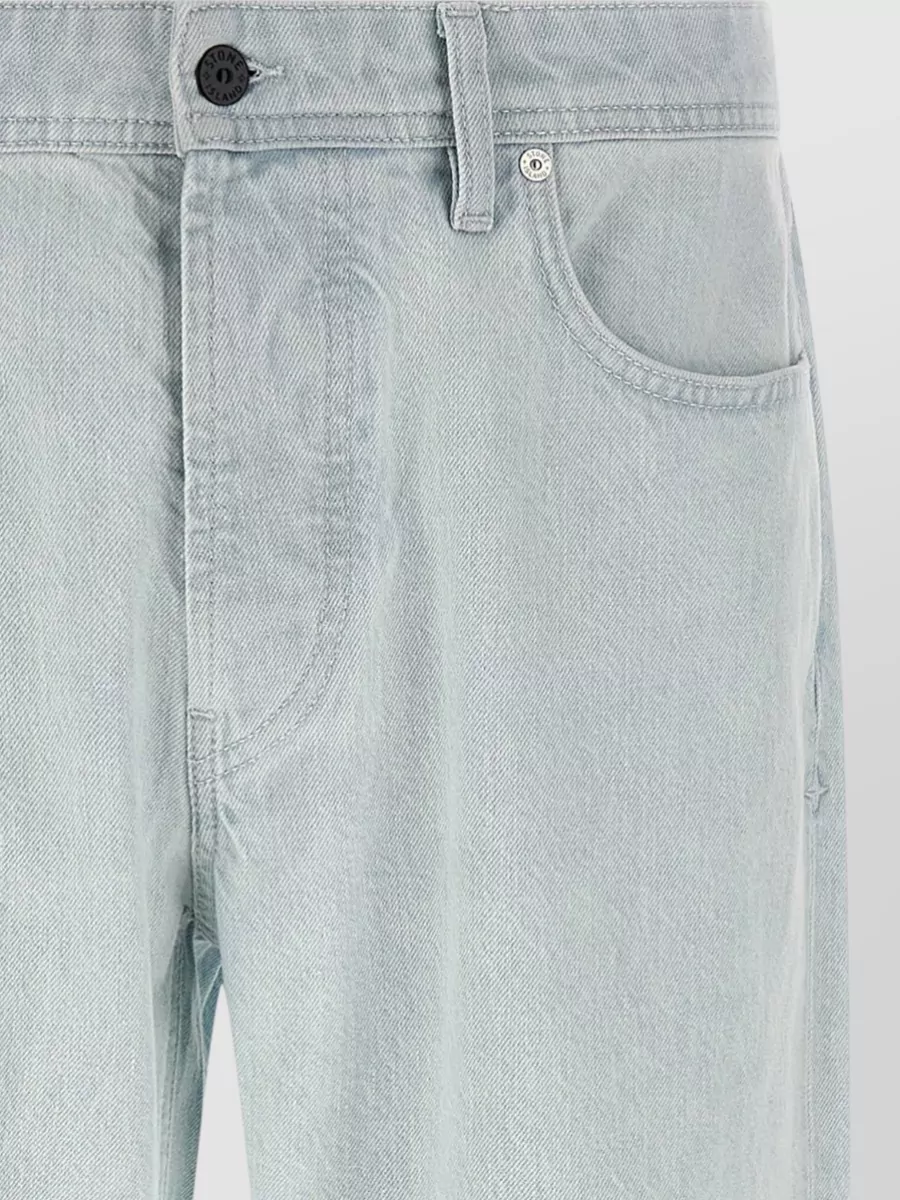 Stone Island Straight Leg Denim Jeans Belt Loops Pockets
