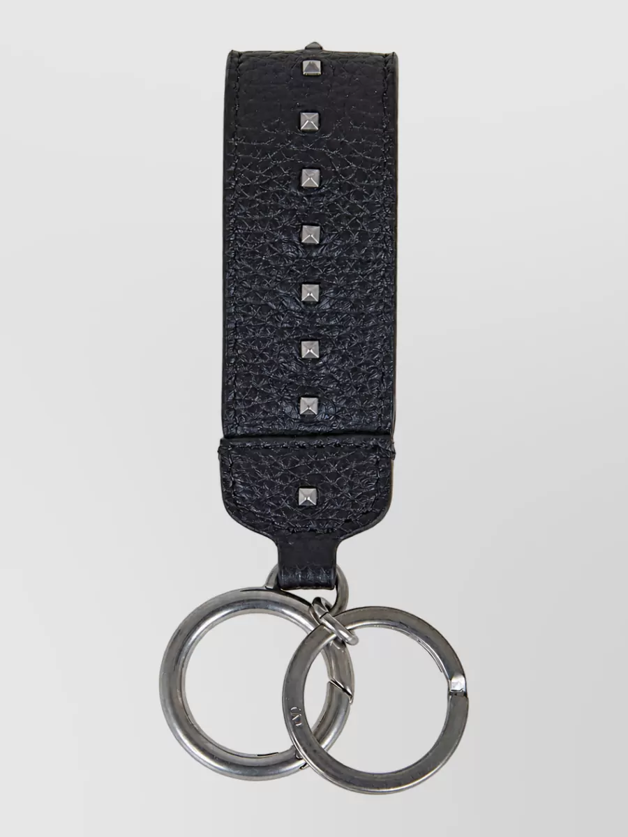 Valentino Garavani leather rockstud keyring