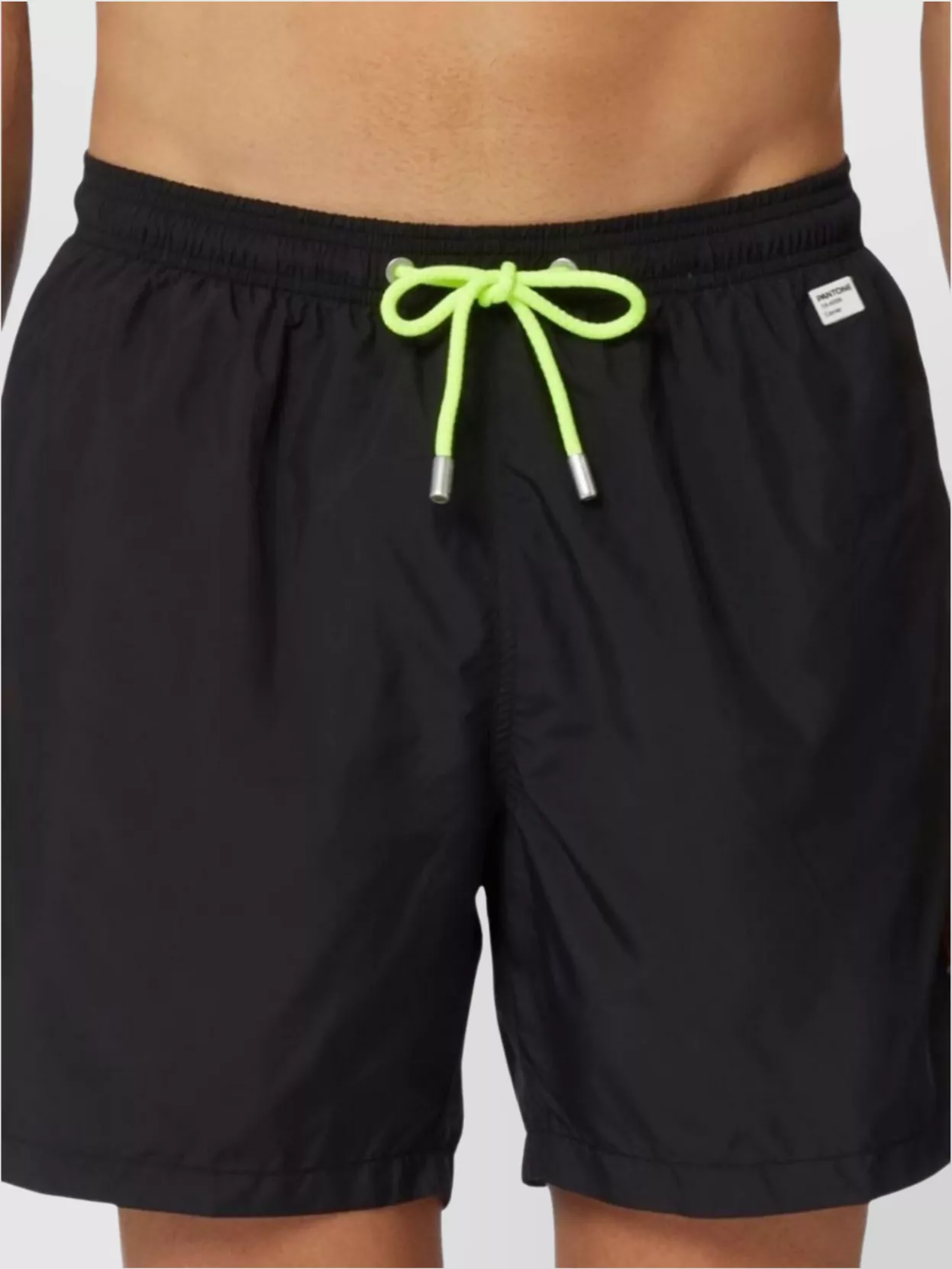 Mc2 Saint Barth Versatile Swimwear With Back Pocket And Elastic Waistband In Black