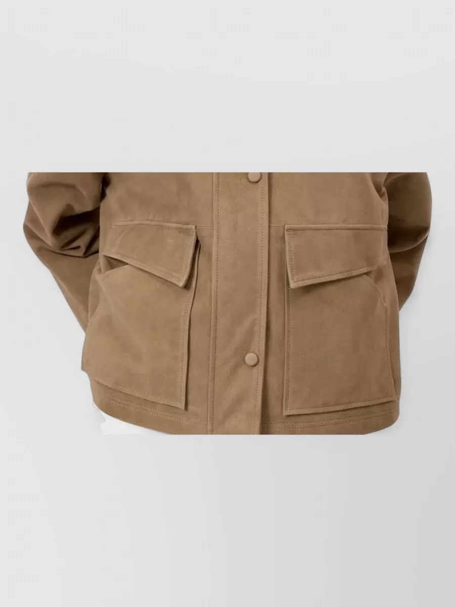Closed Suede Leather Single Breasted Coat