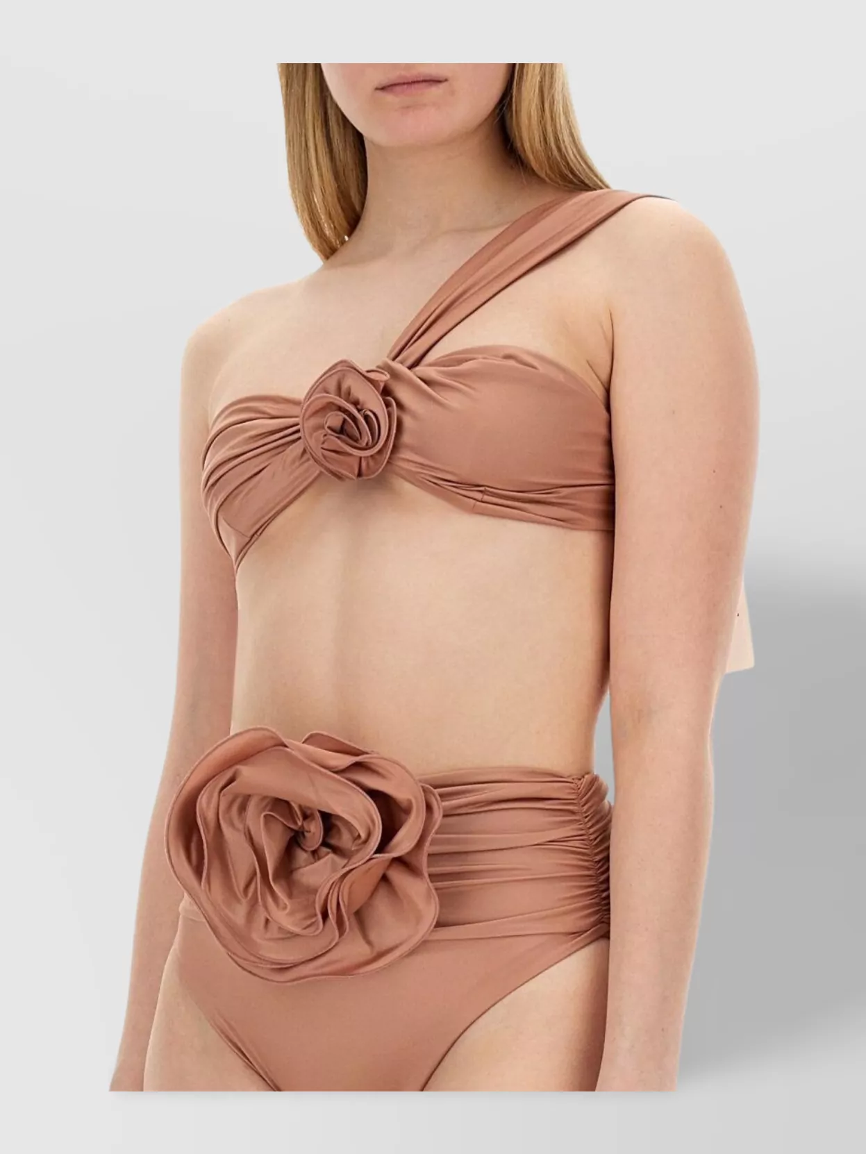 Magda Butrym Bikini Top Bandeau Floral Embellishment