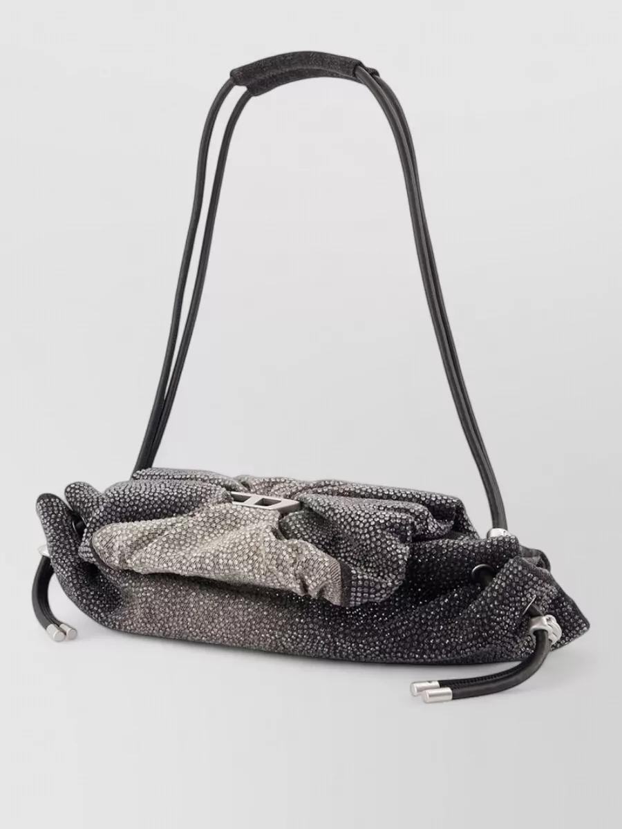 Diesel scrunch-d small cotton clutch bag