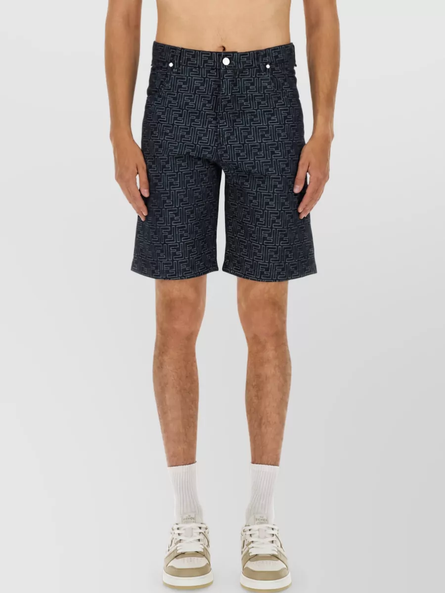 Fendi denim cropped trousers