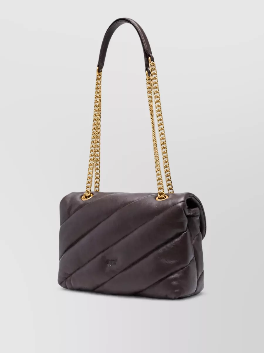 Pinko Love Bag Leather Clutch Bag