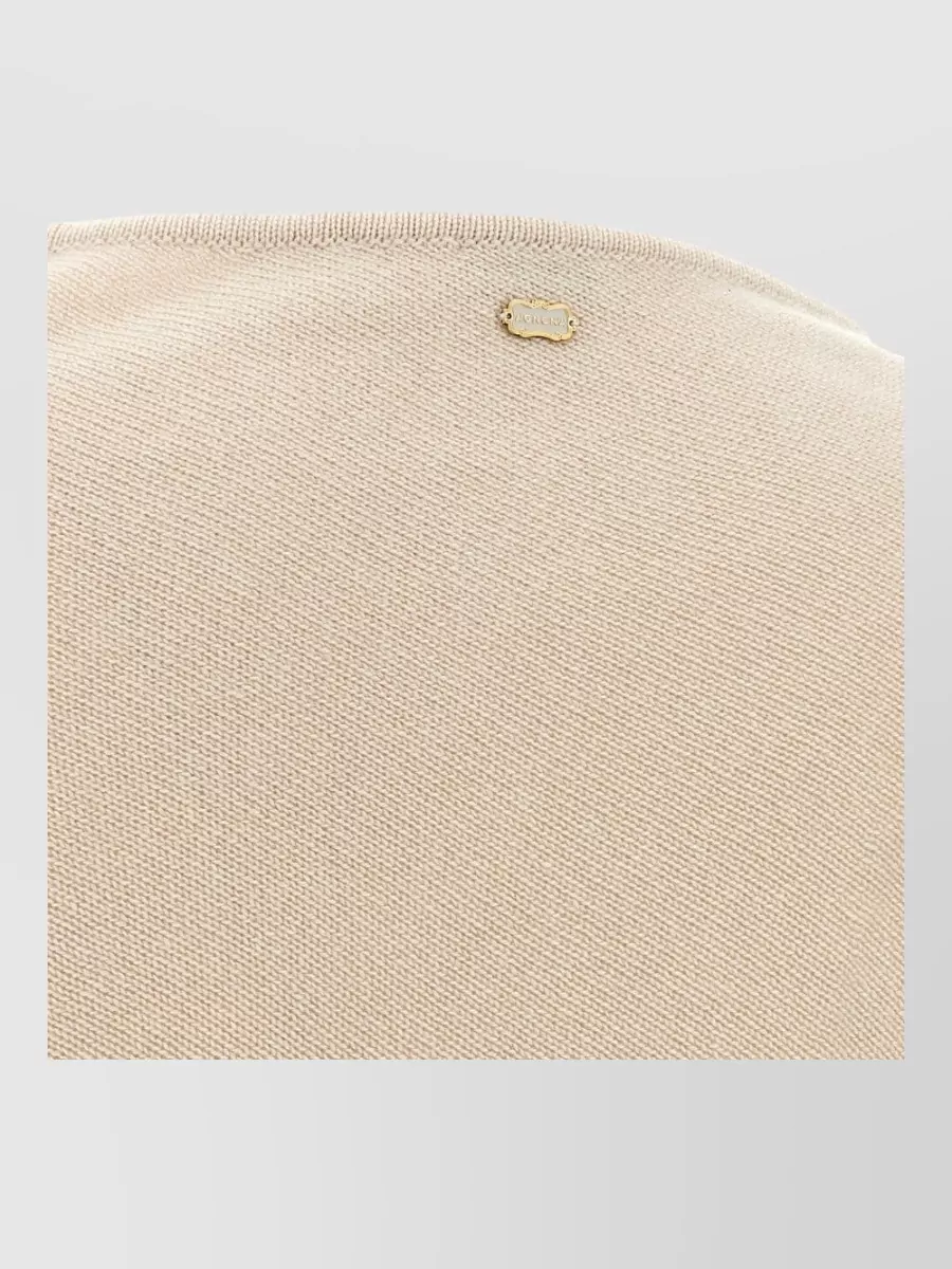Agnona Cashmere Asymmetric Boat Neck Sweatshirt