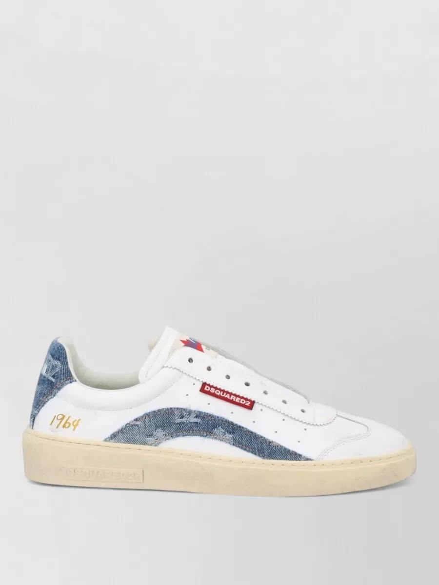 Dsquared2 Rider Sneaker Contrast Panel Round Toe Rubber