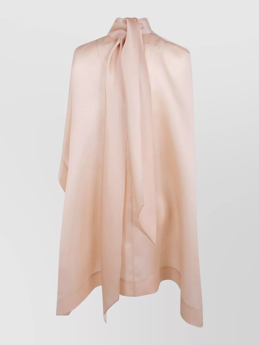 Alberta Ferretti Silk Mini Cape Dress