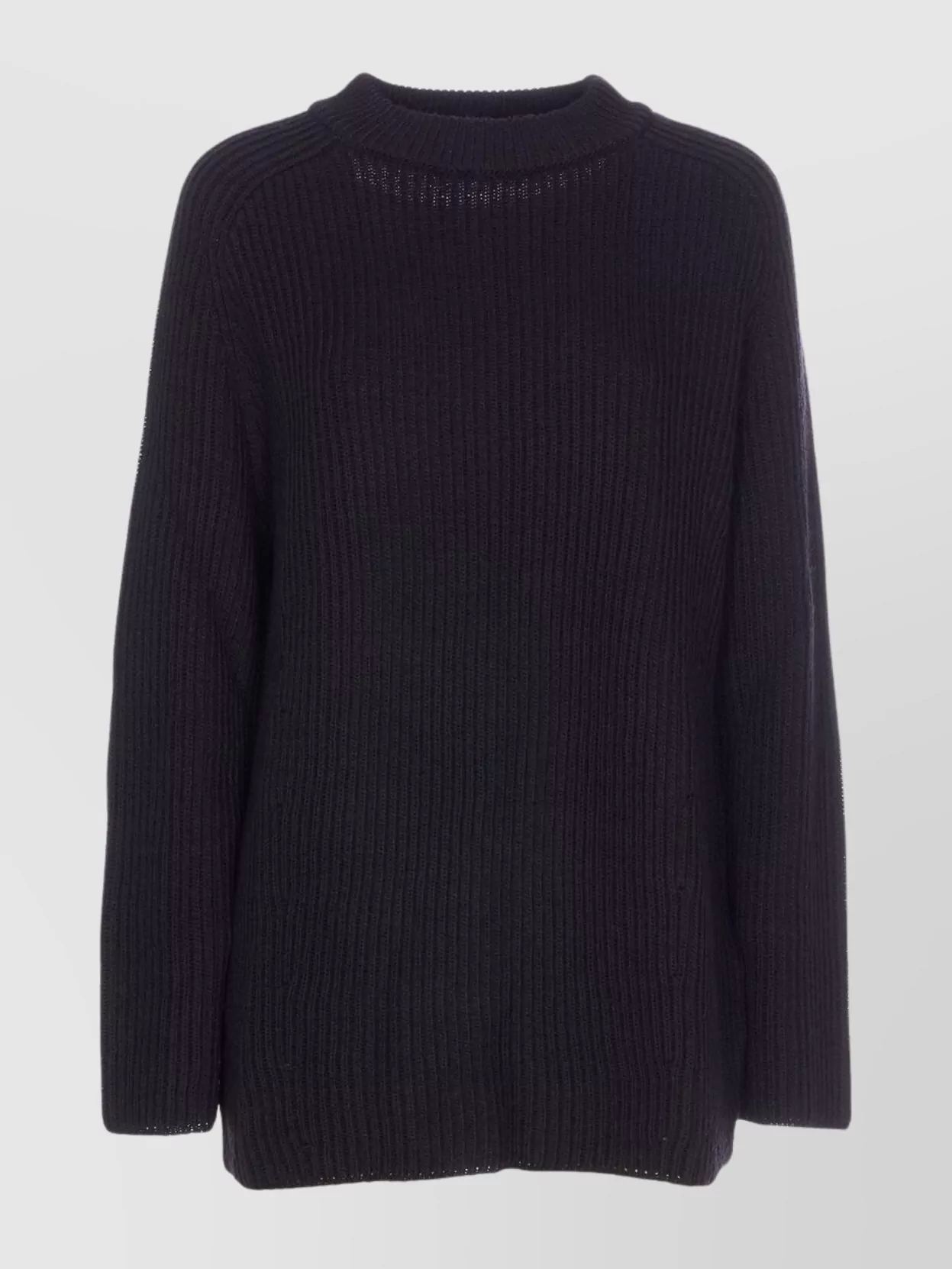 Liu •jo Oversized Round Neck Sweater With Cut Out In Gray