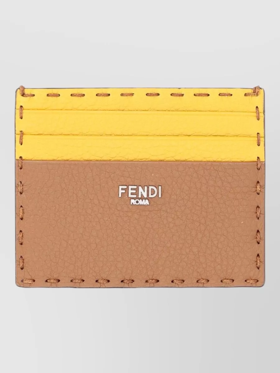 Fendi leather card holder