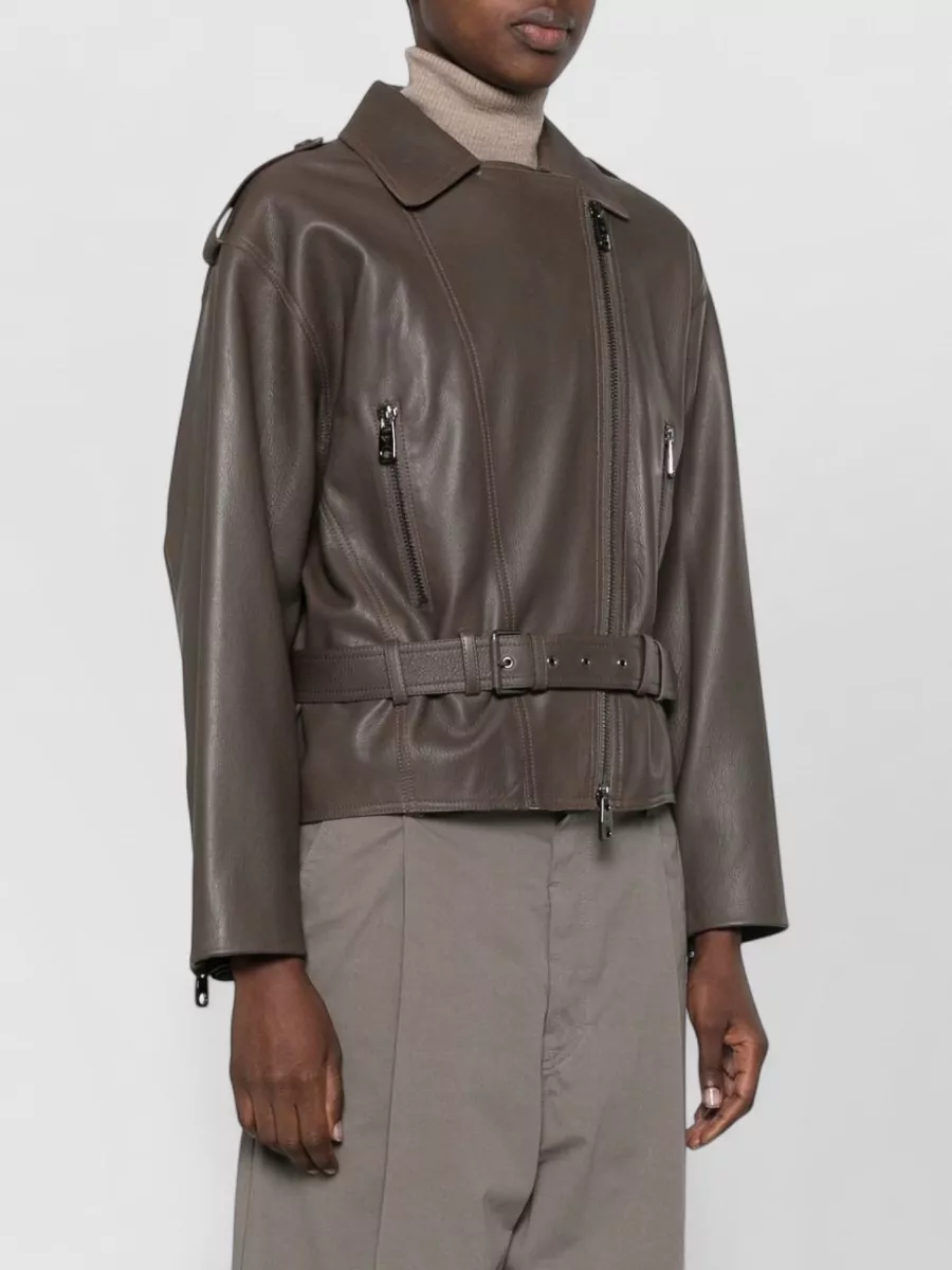 Emporio Armani Leather Biker Jacket