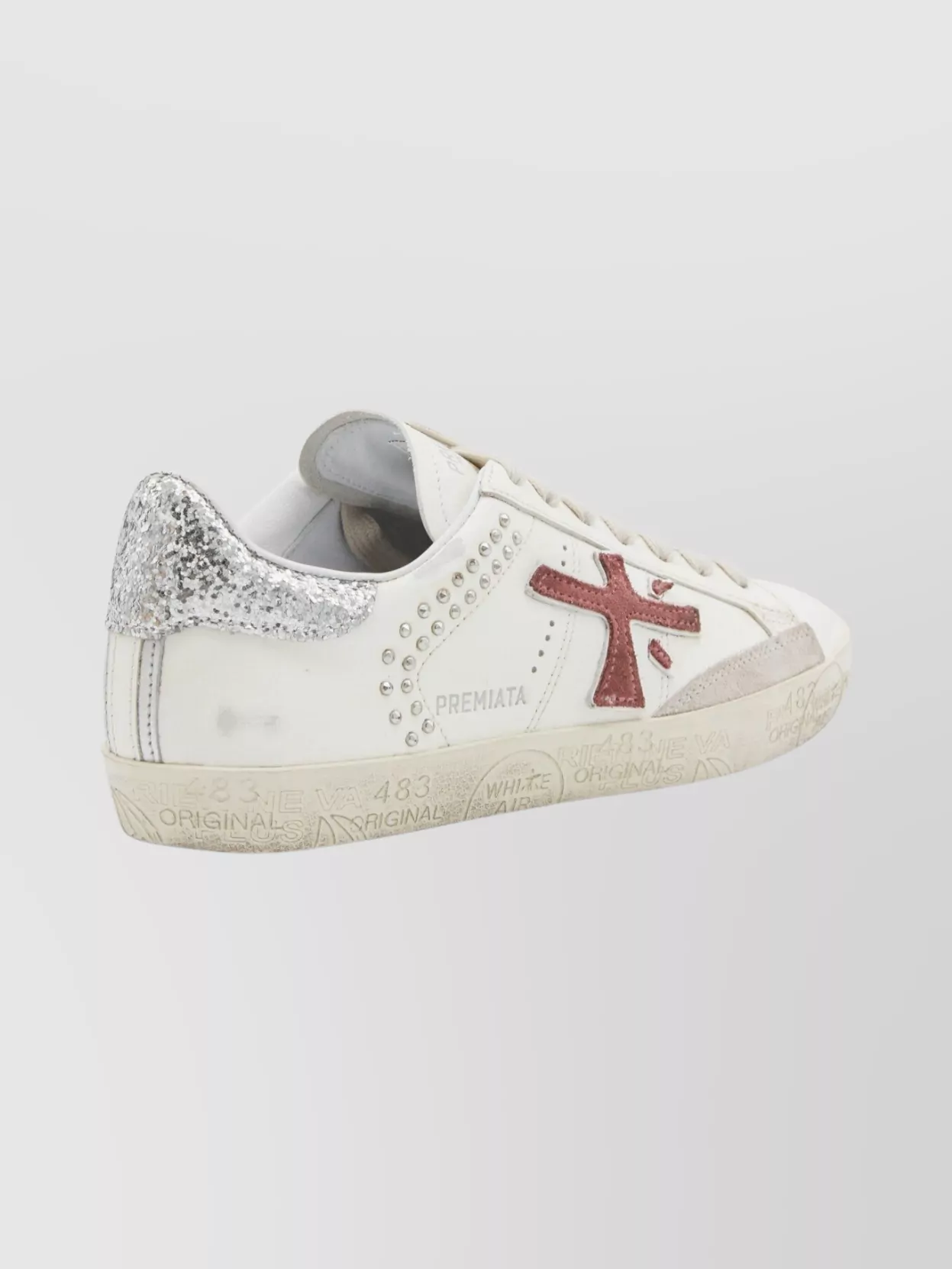 Premiata Sparkling Low Top Sneakers Stud Embellishments