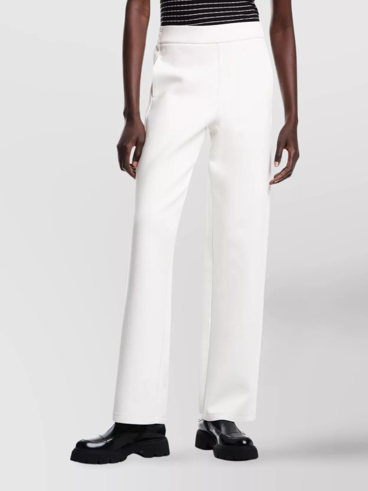 Emporio Armani Trousers Straight-Leg Elastic Waistband