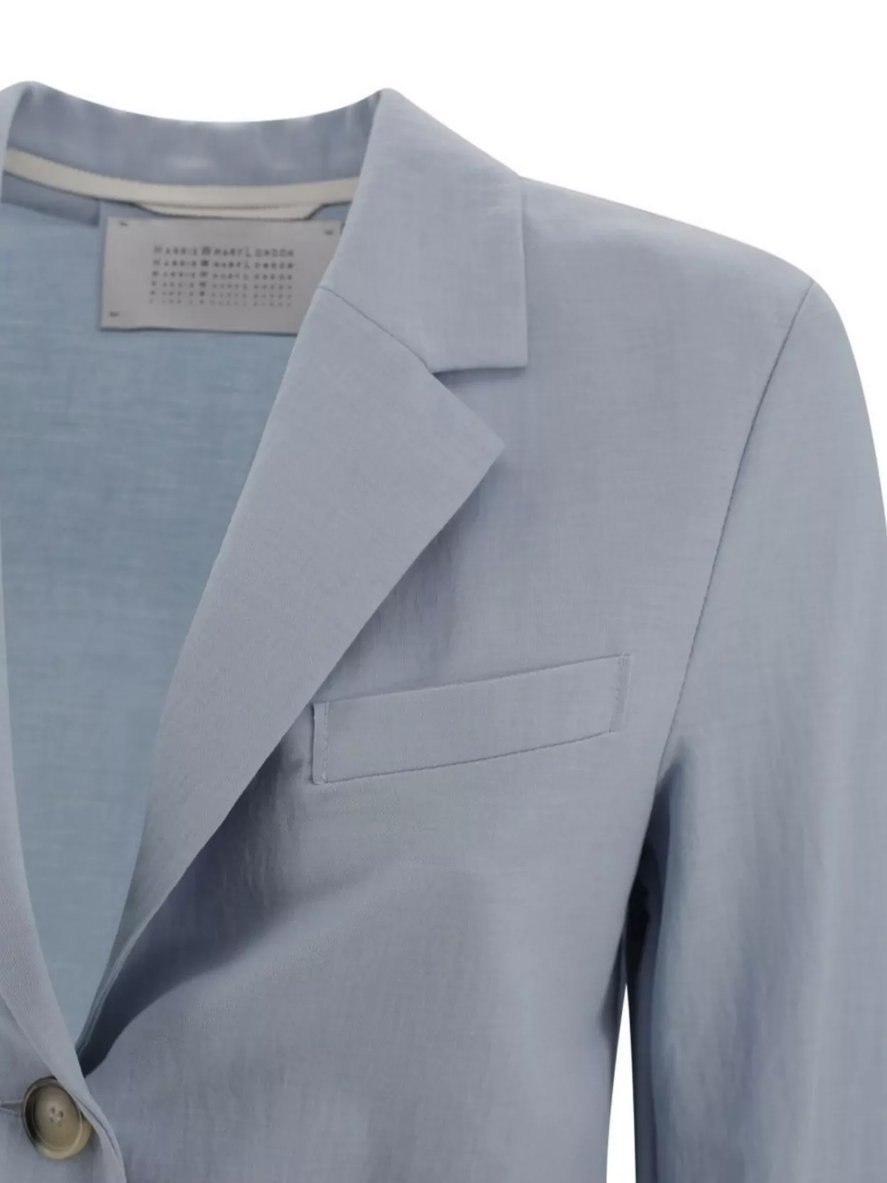 HARRIS WHARF LONDON WATERPROOF SINGLE-BREASTED RAYON BLAZER WITH NOTCHED LAPEL