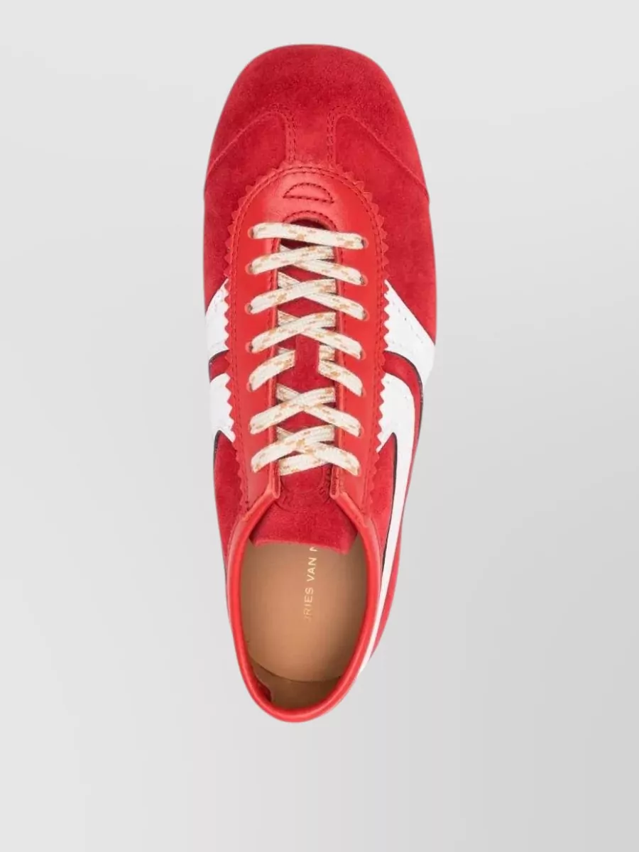 Dries Van Noten Leather Low-Top Sneakers