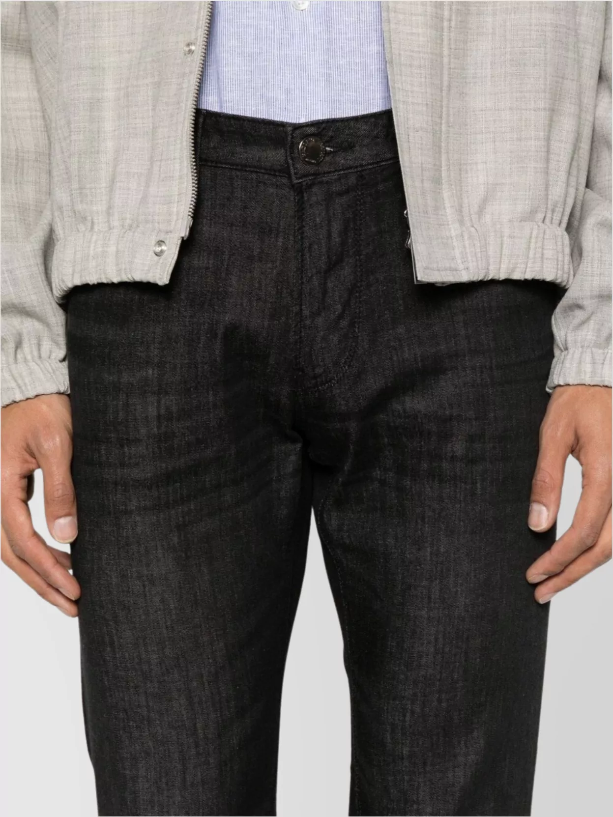 Emporio Armani Denim Cotton Jeans With Belt Loops And Five Pockets