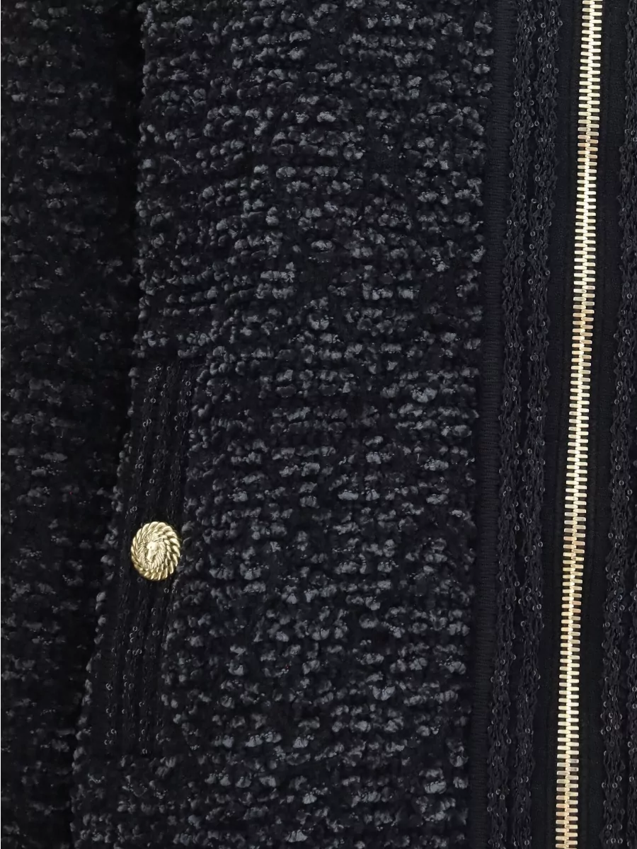 Balmain Zip Sequin-Embellished Jacket