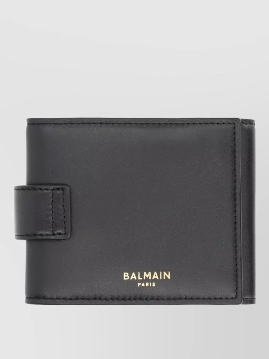 Balmain lambskin trifold wallet