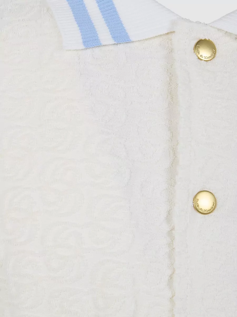 Drôle De Monsieur Monogram Shirt Short Sleeves Gold Buttons