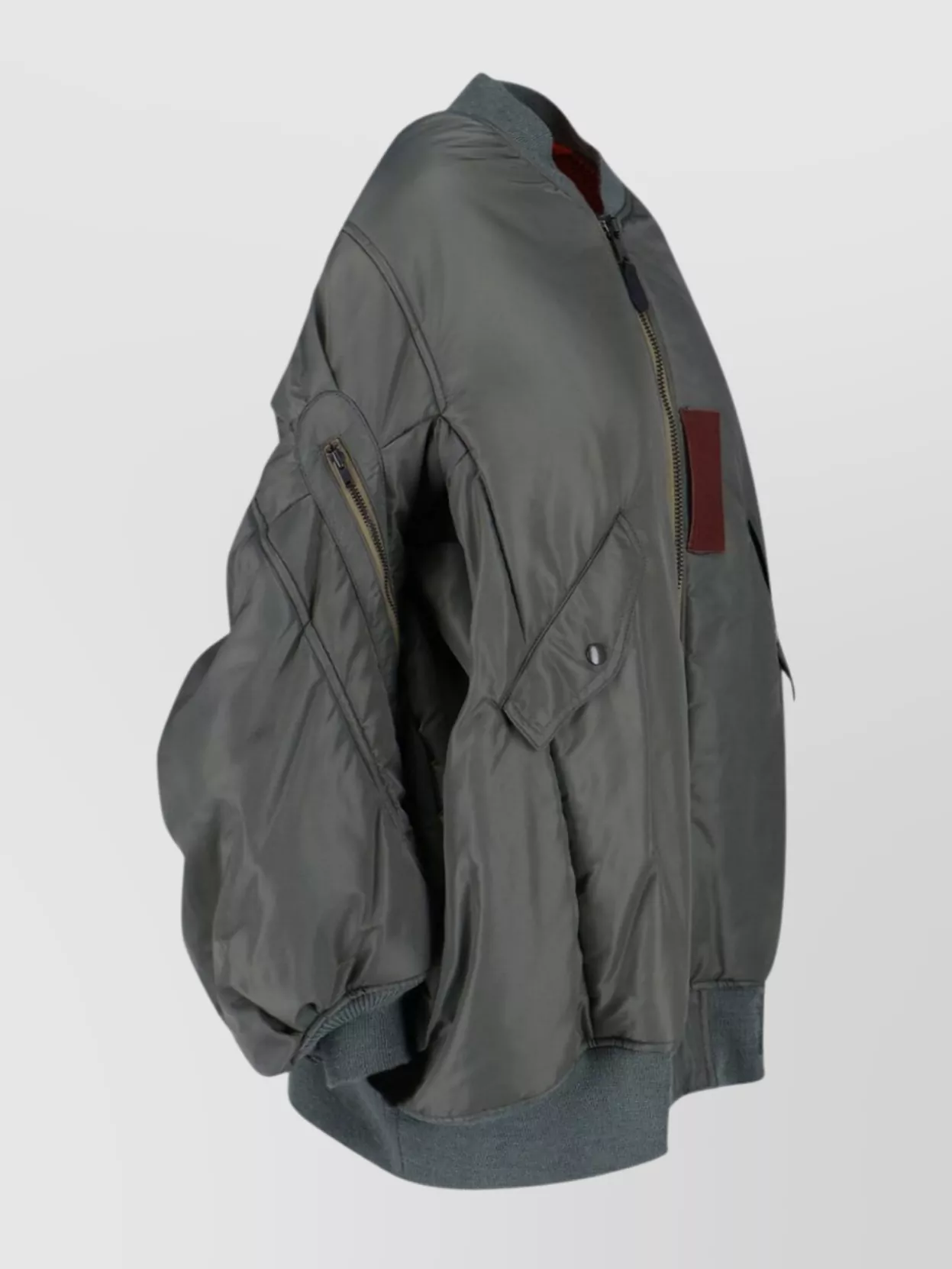 Junya Watanabe Relaxed Fit Jacket With Front Pockets And Ribbed Cuffs In Gray