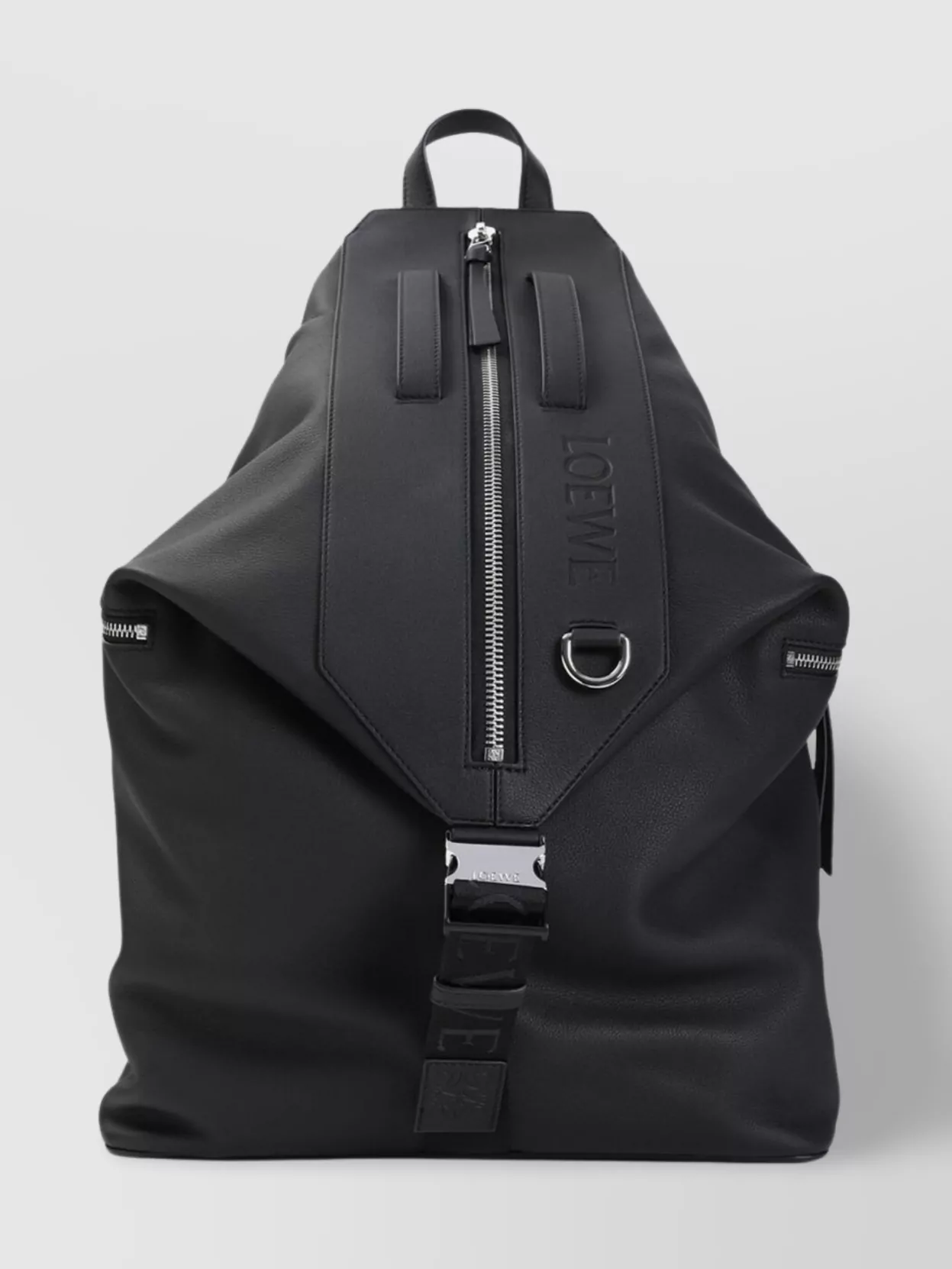 Loewe Leather Backpack With Padded Straps And Zipped Pockets