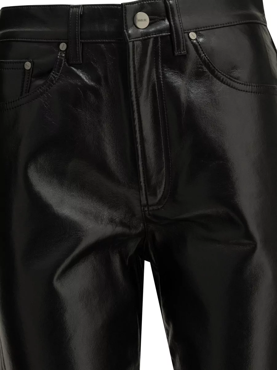 Agolde Recycled leather straight-leg pants