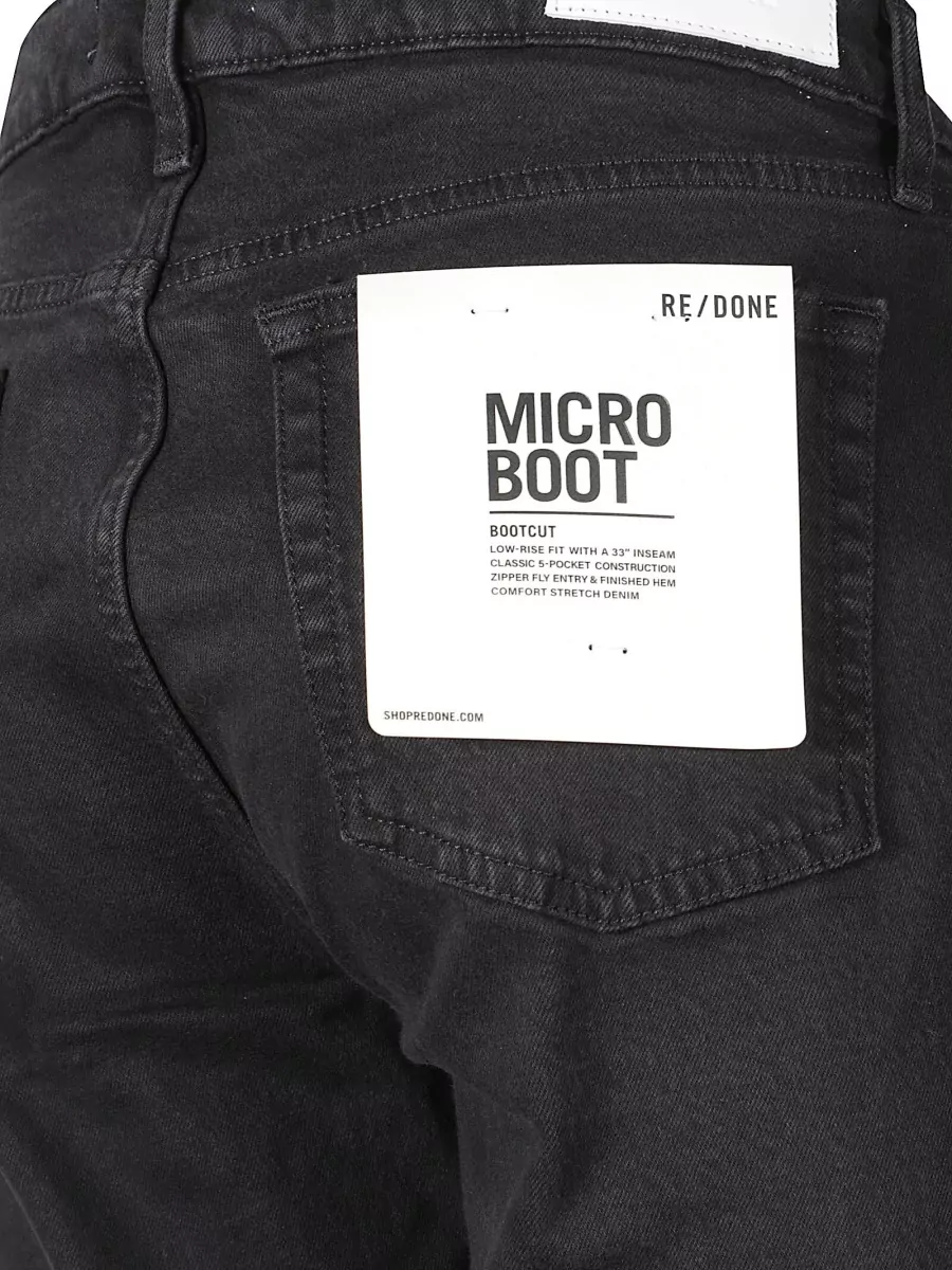 Re/Done Low-Rise Micro Boot Jeans